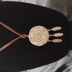 Dream Catcher Necklace on Leather